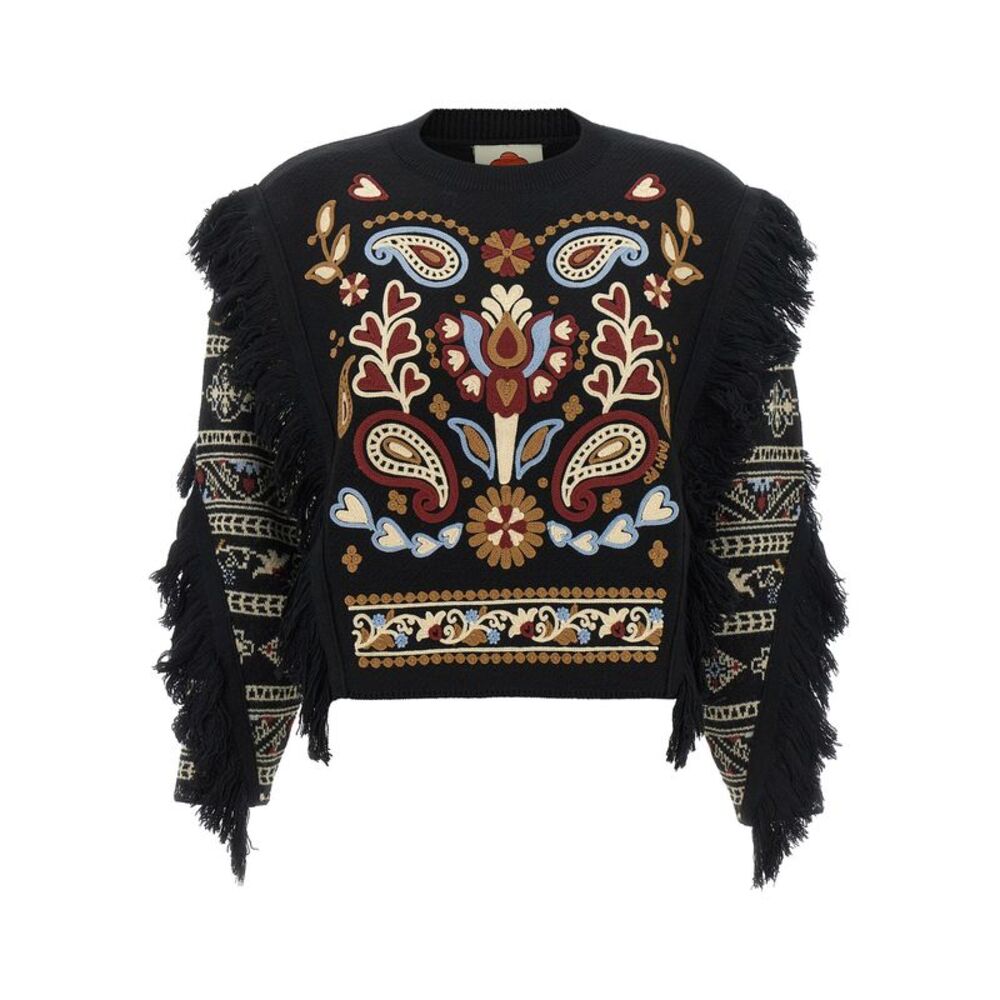 FARM RIO Black Wool Women's Cardigan